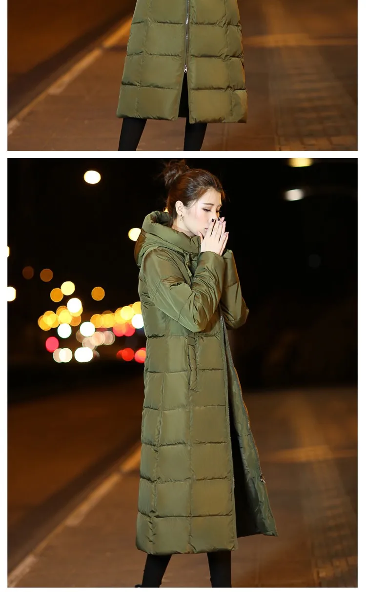 Корейский плюс размер 3XL хлопковое пальто куртка пуховик с хлопковой подкладкой женское длинное тонкое хлопковое пальто зимнее пальто теплая плотная парка
