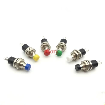 

10pcs 7mm Thread Mounted Momentary Push Button Switch PBS-110 2 PINS Mini Round CZYC