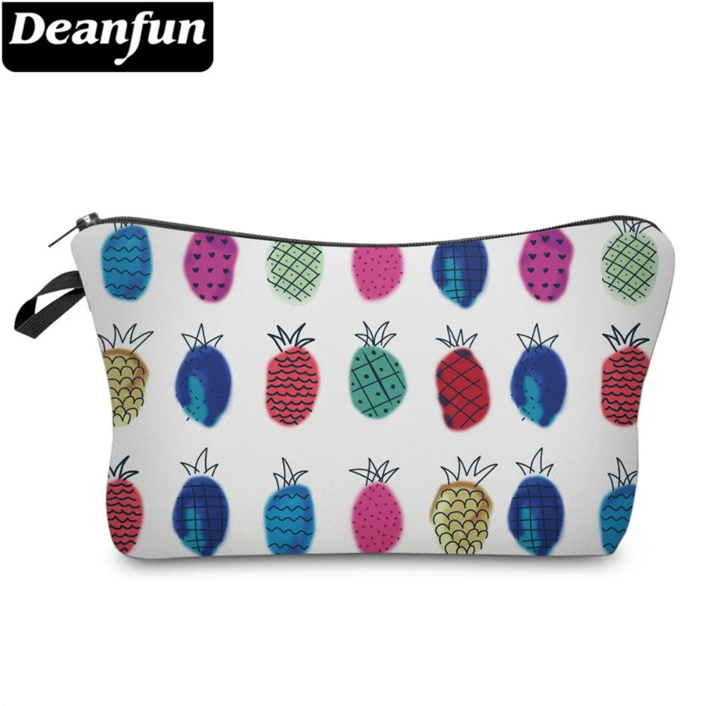 

Deanfun 3D Printed Cosmetic Bags Colorful Pineapple Necessaries for Travel Makeup Organizer 51092