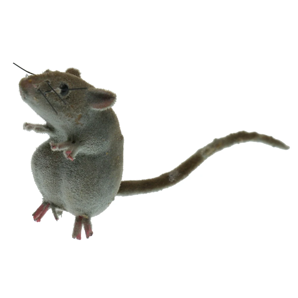 2pcs Vivid Nature Mice Animal Ornament Mouse Fridge Magnet Outdoor Patio Miniature Animals Spoof Toy