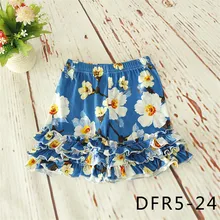 Новая одежда для девочек, модные трехслойные шорты с оборками для девочек, цветная летняя одежда для девочек, Милые Удобные шорты для девочек