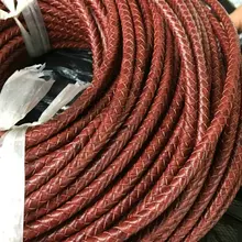 Античный плетеный кожаный плетеный шнур круглый из натуральной кожи старинный винный стринги шнурок для ремесла полосы для ожерелья браслет 6 мм