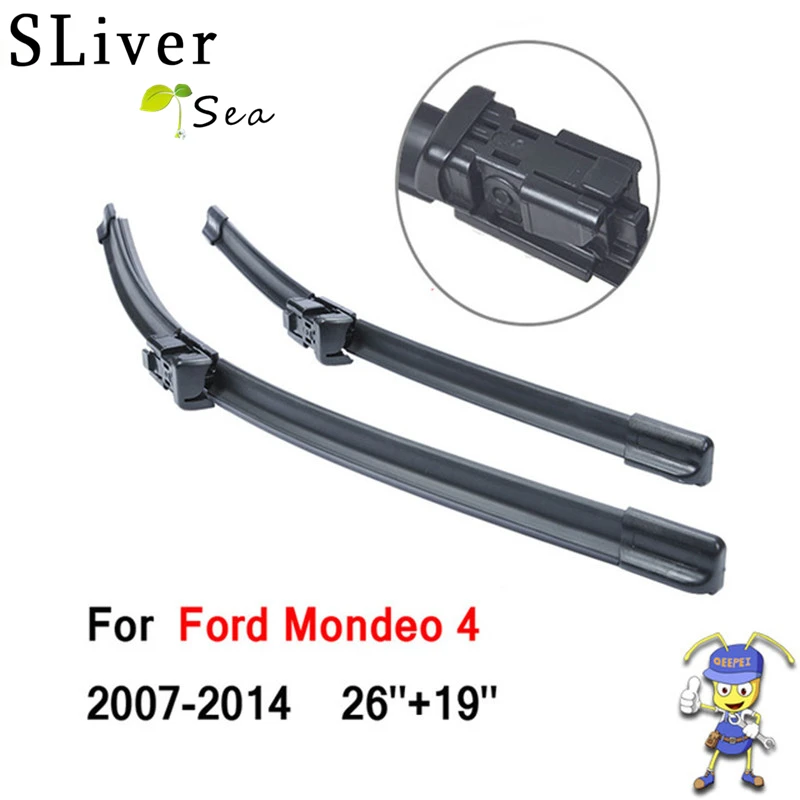 SLIVERYSEA Windshield Wipers Blade For Ford Mondeo 4 2007 2014 26''+19