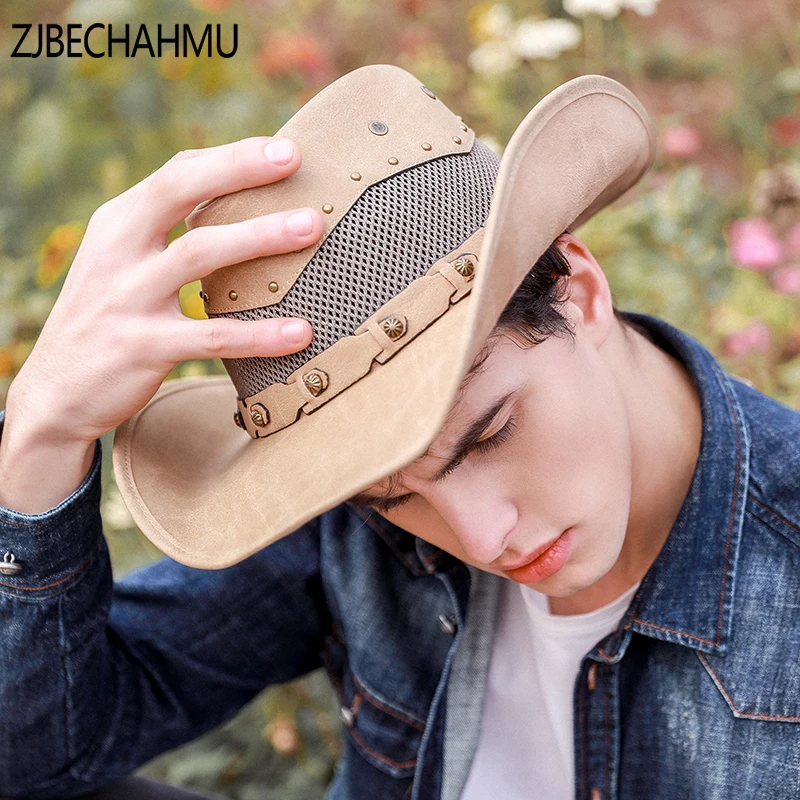 

ZJBECHAHMU Hats Casual Solid Leather European and American style Fedoras Hat For Men Women Snapback Hat New Apparel Accessories