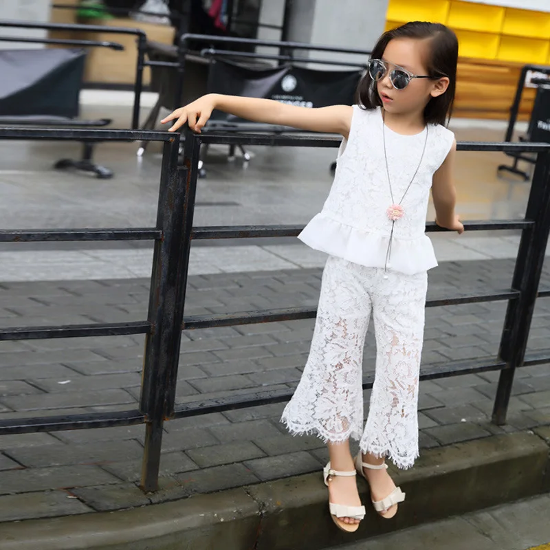 Summer Pants for Girl Lace Wide Leg Pant Suits Size 1012 Teenage ... Summer Pants for Girl Lace Wide Leg Pant Suits Size 1012 Teenage ...