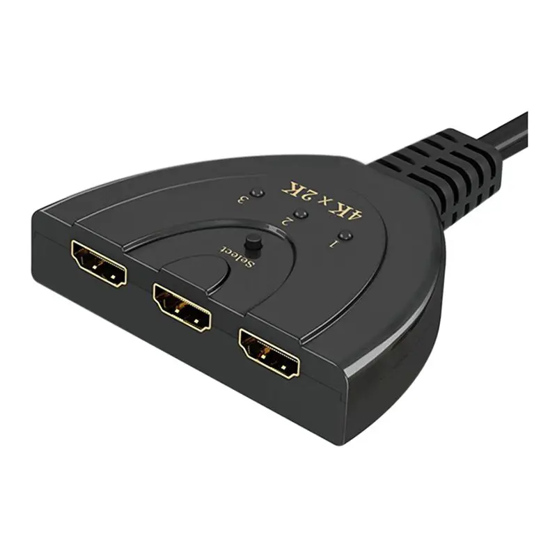 HDMI переключатель с пультом дистанционного управления 4 K 3 Порты и разъёмы