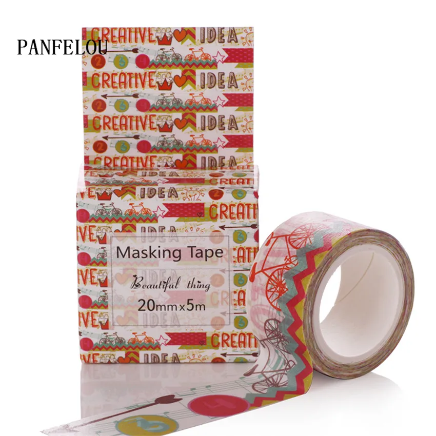 PANFELOU 2CMx5M creative cartoon Stickers border masking adhesive line paper washi tape DIY Scrapbooking Hand account | Дом и сад