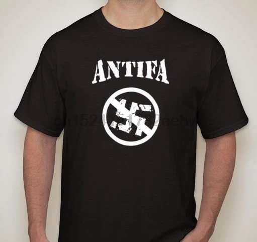 

antifa no swatsticka nazis jews small-2XL available Cotton T-Shirt Fashion T Shirt Free Shipping Black Cotton T-Shirt