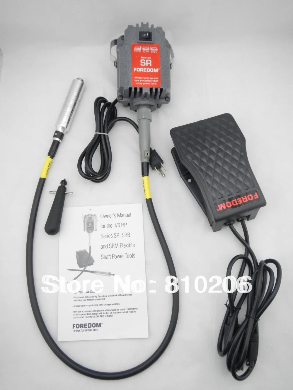 

110V FOREDOM SR MOTOR FLEX SHAFT FLEXIBLE SHAFT 1/6HP, HOT!!!