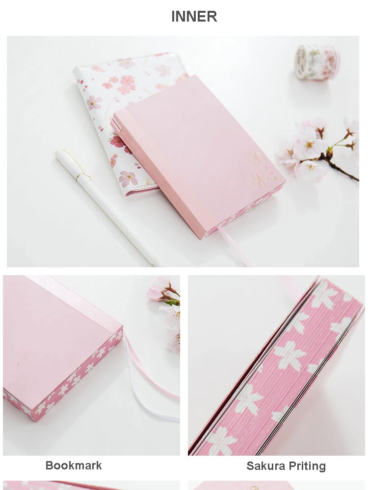 Kawaii подарочный набор Sakura notebook/Washi Tap/ручка/линейка Janpanese DIY планировщик дневник офис и школьные принадлежности милые канцелярские