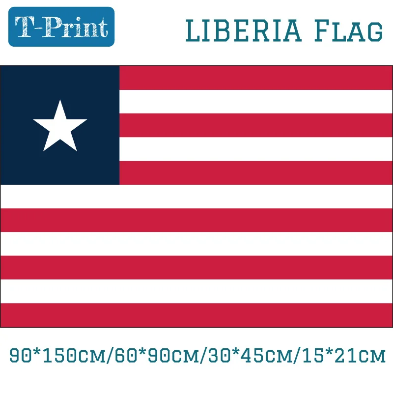 

Free shipping The Republic Of Liberia National Flag 3x5ft Banner Polyester 30*45cm Car Flag 90*150cm/60*90cm/15*21cm