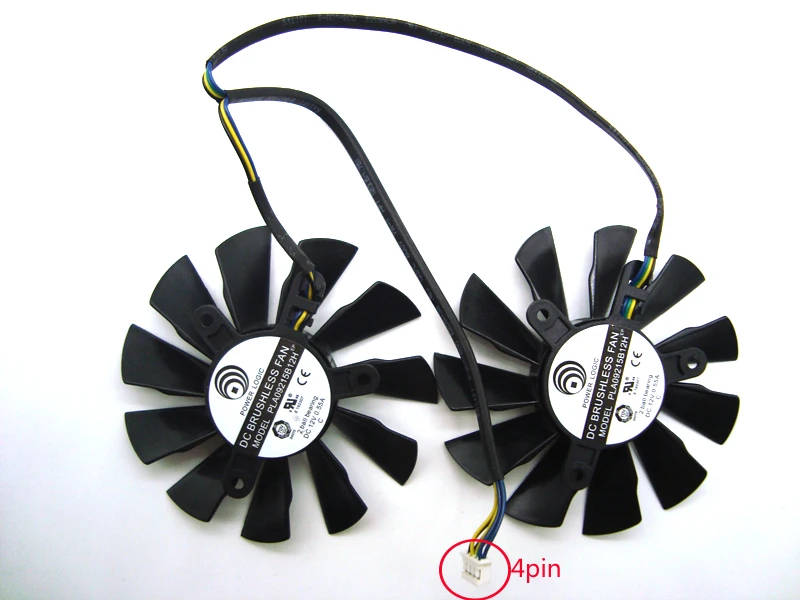  FreeShipping PLA09215B12H 4Pin GPU Fan For MSI GTX 550 560 570 580 680 770 Fan HD 6870 6790 7750 Fa