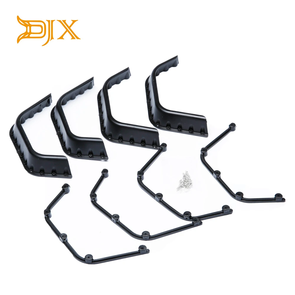 

DJX 1/10 Black Fender Flares for Axial SCX10 RC4WD Gelande D90 D110 Shell Parts