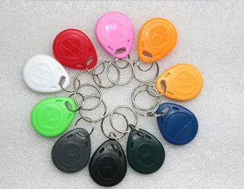 

100pcs RFID Key Fobs chain 125KHz Proximity ABS Key Tags keychain Rewritable Access Control T5577 Hotel Door Lock