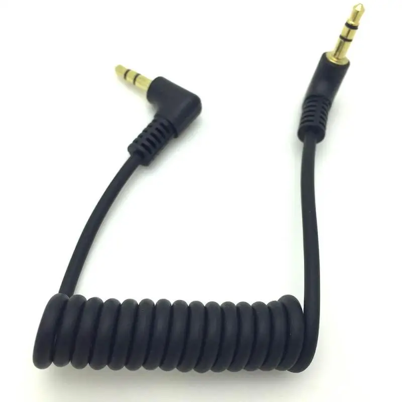 Audio Jack 3.5mm Aux Cable Male to Male 90 Degree Right Angle Round Audio Cable for Car Headphone MP3/4 Speaker H4