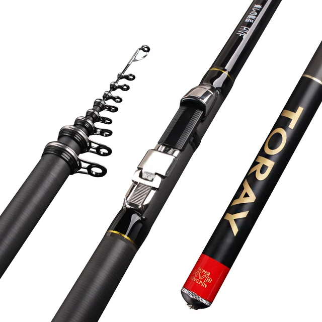Best price at $132 Cheap 1 pcs/ Lot 4.5/5.4m carbon material rock/ sea fishing rod ocean beach fishing rods