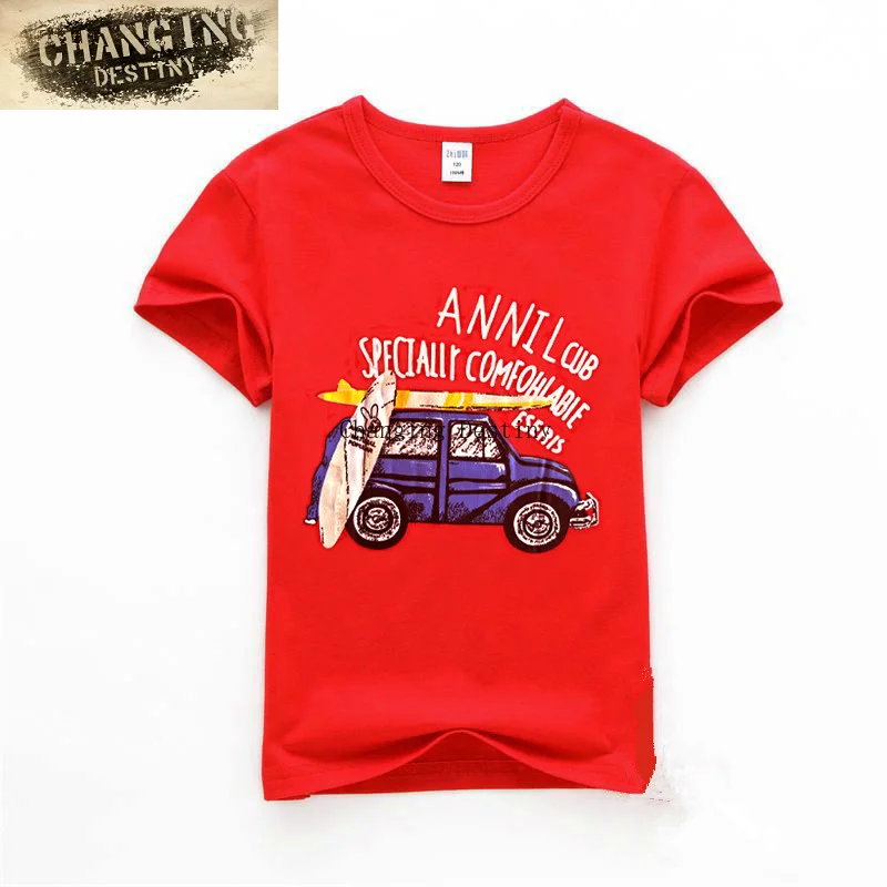 

Random Colors 3-8 Years Old Children's Short-sleeved T-shirts Summer Cotton Printing Boys Girls Cartoon Anime Casual T-shirt