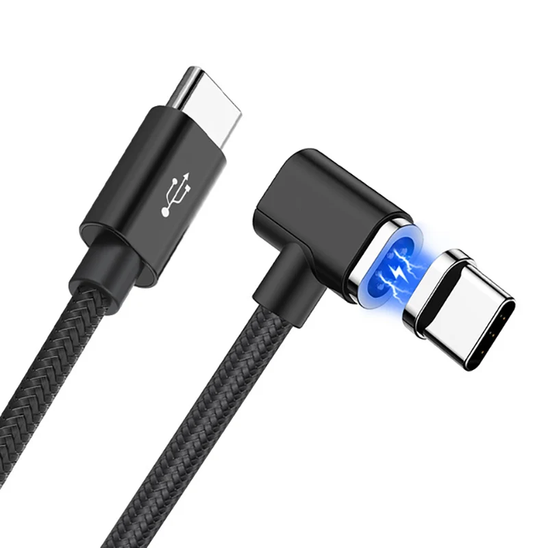 86 W магнитное Тип usb C кабель для Macbook Тип C USB-C локоть кабель для зарядного устройства для samsung S8 S9 PD 3,0 Quick Charge кабель с разъемом usb-c