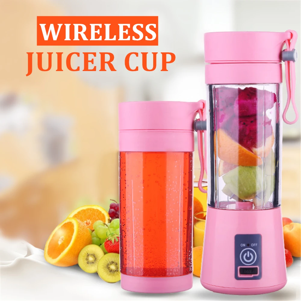 

Mini Portable Juicer Cup USB Electric Juice Extractor Wireless Blender Rechargeable Mixer Fruit Squeezer Handheld Smoothie Maker