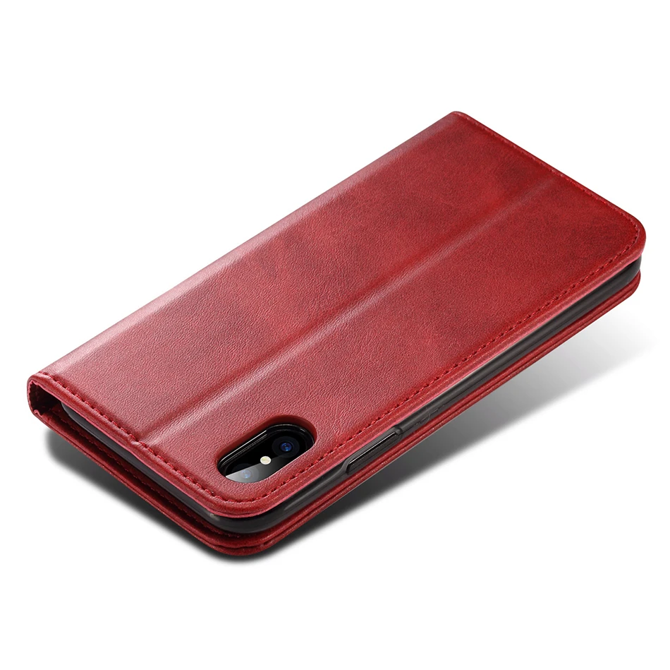 !ACCEZZ Luxury Leather Phone Case Card Pocket Full Protective Cover For iphone X XS MAX XR Wallet Flip Cases Shell Stand Holder (15)
