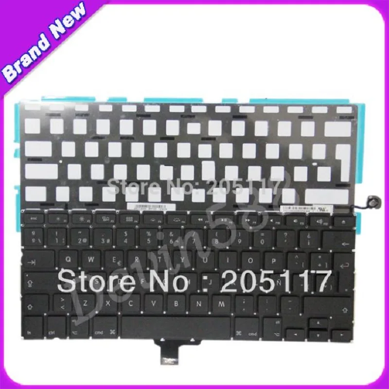 

Wholesale 13.3" Spanish Keyboard With Backlight For Macbook Pro A1278, 100% NEW!!!
