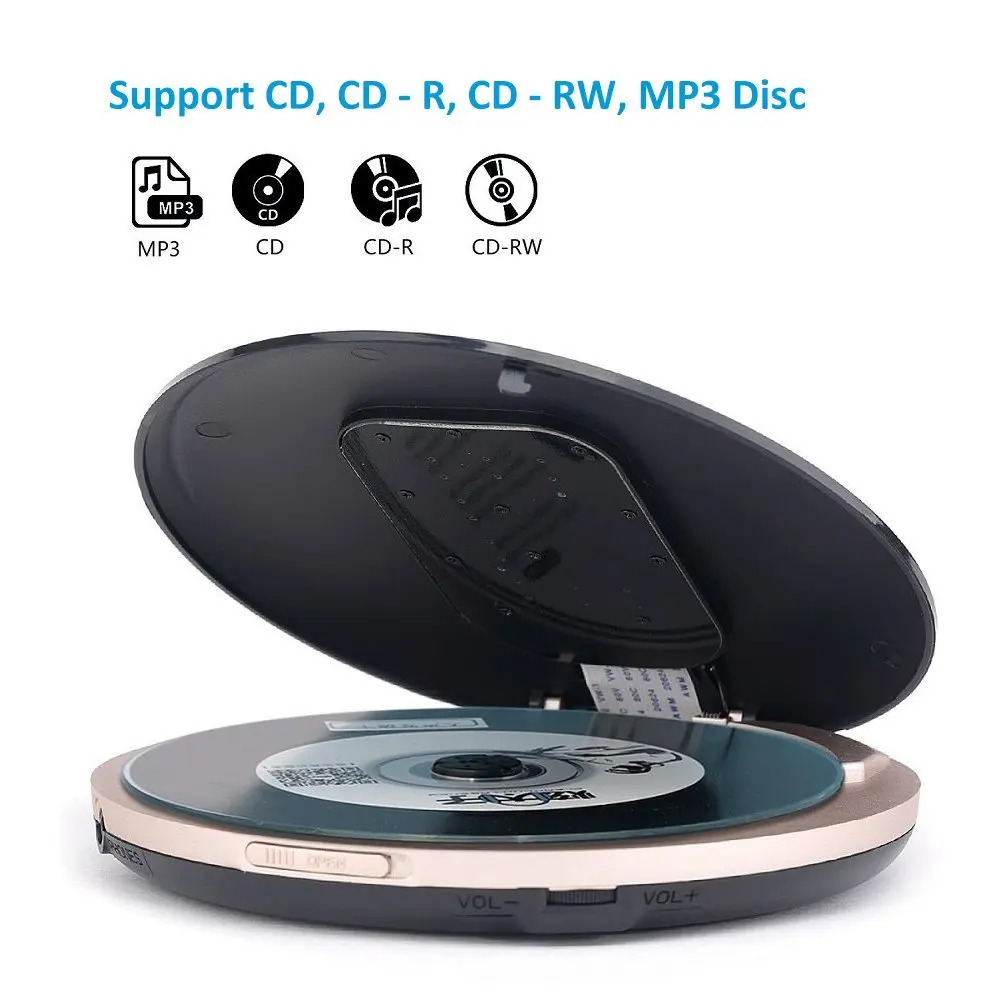 HOTT Portable Mini CD Player Rechargeable Built-in