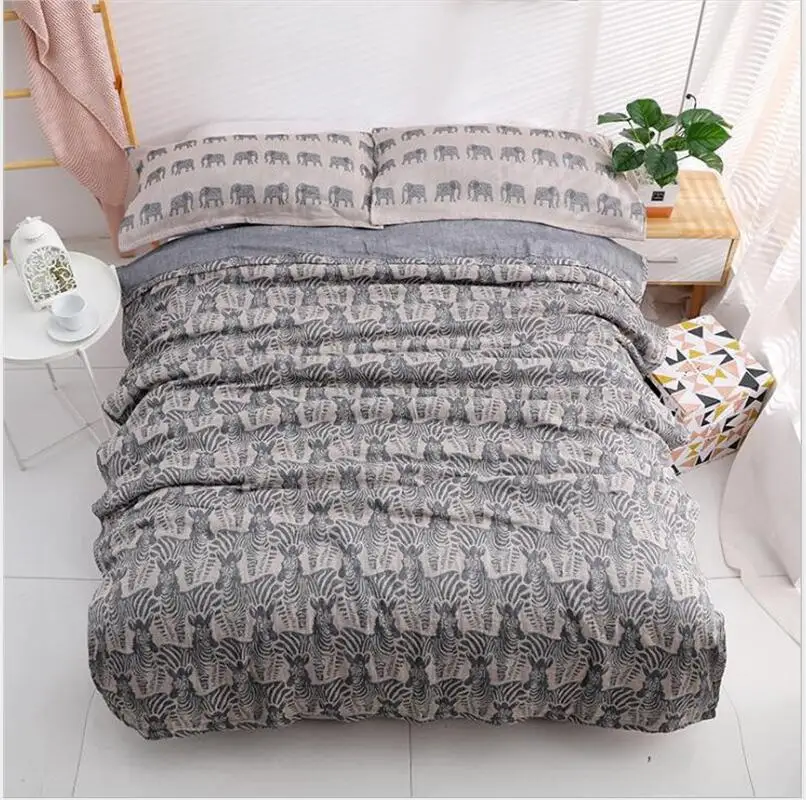

Super soft gauze cotton Comforter Blanket for Summer Air-condition Blanket adult sofa and car throw Blankets 4 layers 150*200cm