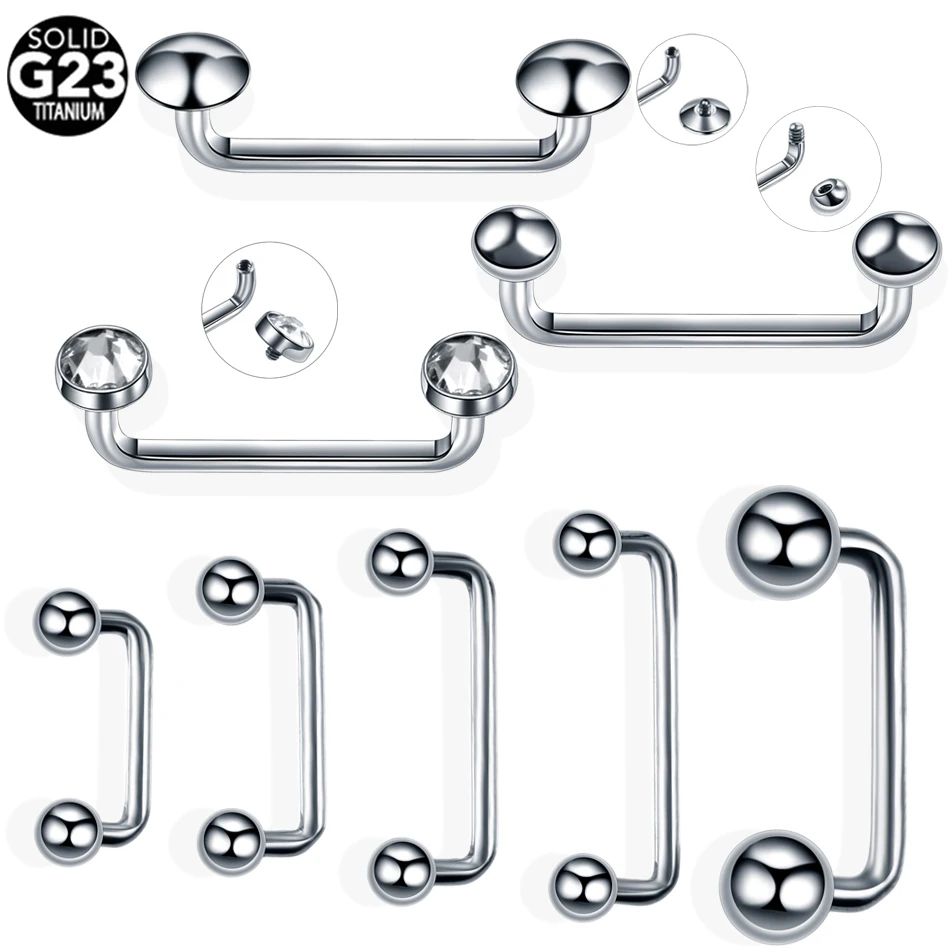 

10pcs/lot G23 Titanium Piercing Micro Dermal Anchors Titanium Barbell Piercings Internal Thread Barbell Surface Bar Body Jewelry