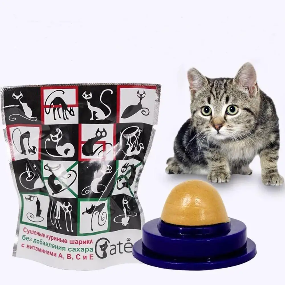 

Catnip Sugar Cats Snacks Licking Candy Healthy Nutrition Energy Ball Toys for Cat Kitten Playing Pet Cat Products