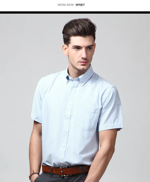 Free shipping 2015 men's short sleeve shirts Men's summer business ...