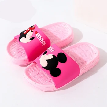 

2019 Baby Girls Boys Slippers Children Pvc Rubber Cartoon Mickey Kids Home Sandal Shower Shoes Little Girl Boy House Shoes
