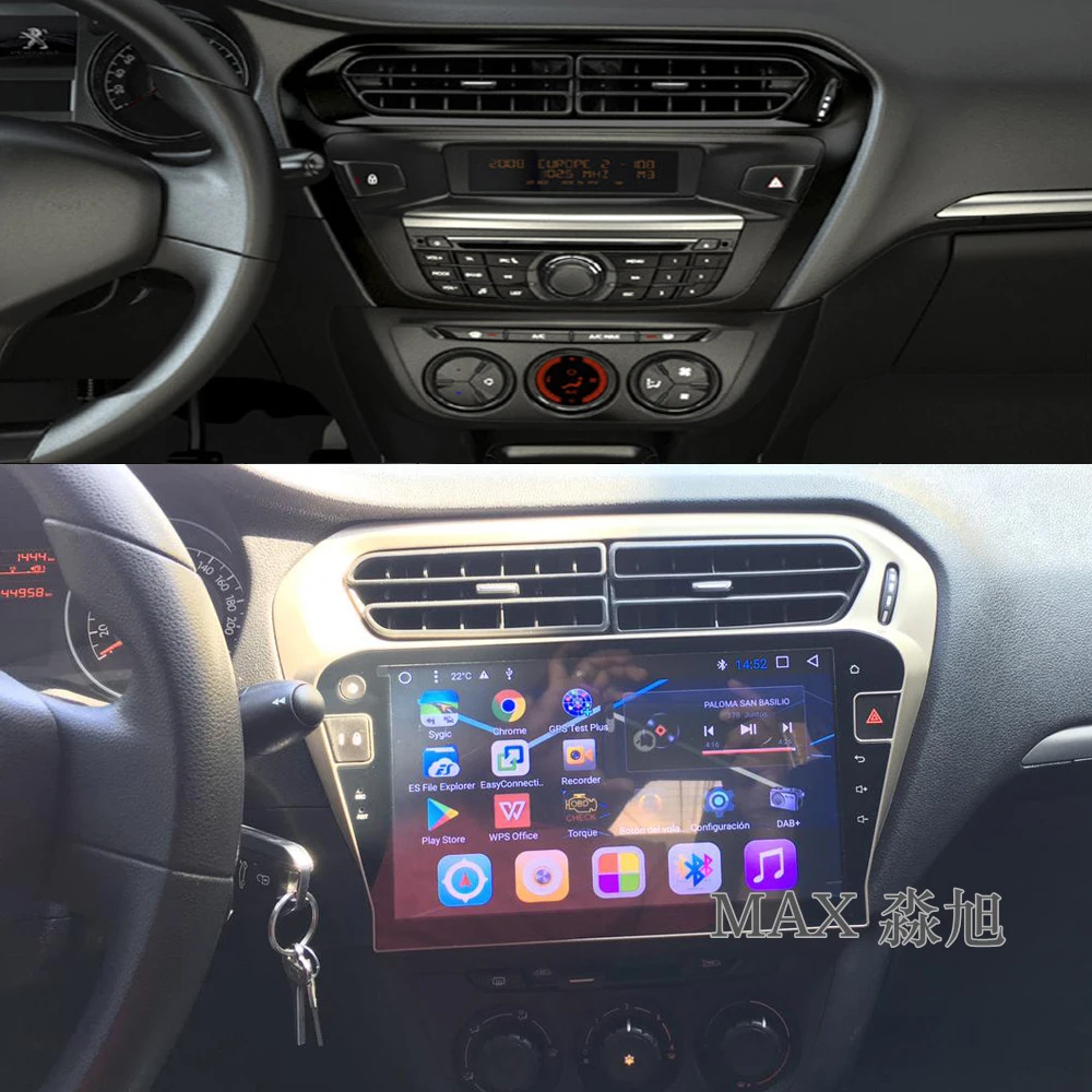 Flash Deal MAX 2G 32G Android 8.1.0 Car DVD Player for Peugeot 301 /Citroen Elysee 2014 2015 2016 4G WiFi SWC GPS Navigation System Map 1