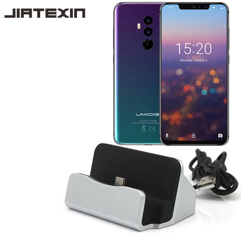 

JIATEXIN For UMIDIGI UMI Z2 Pro Desktop Data Sync Type-C USB Cable Dock Charger Station For UMIDIGI UMI Z2 Charging Adapter