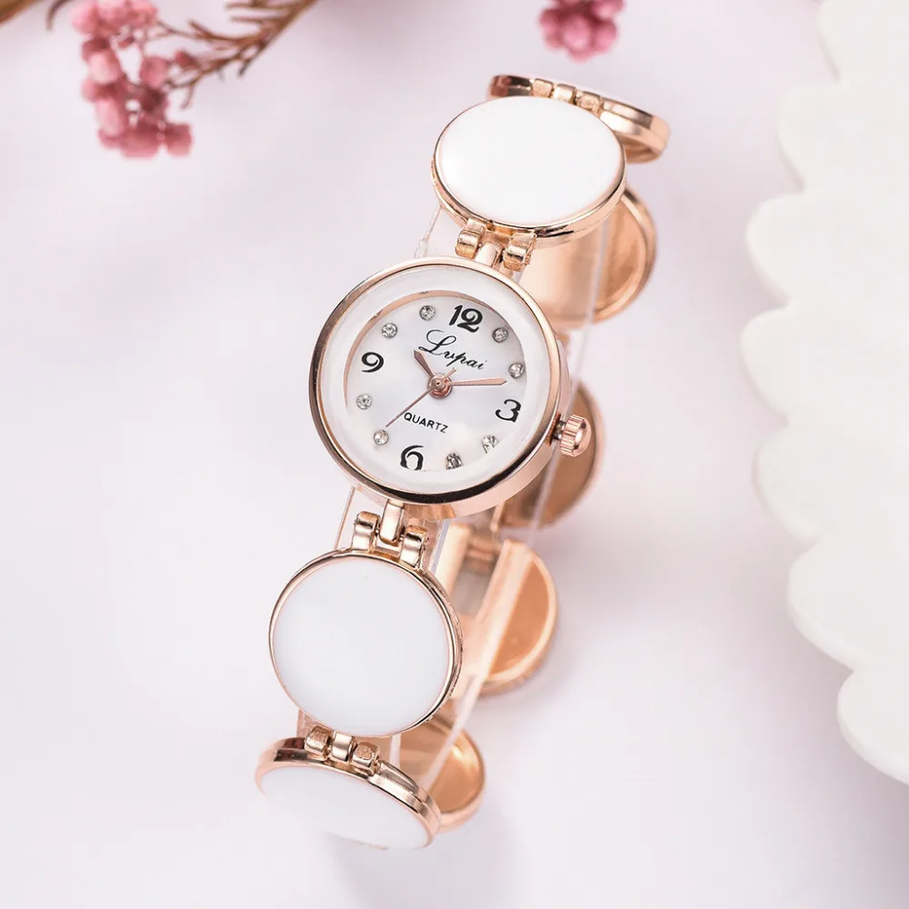 Простые повседневные женские часы модные круглые часы с ремешком-браслетом Женские кварцевые наручные часы с небольшим циферблатом Kol Saati# W