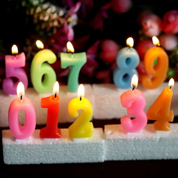 

1 Pcs Baby 0-9 Numbers Funny Cake Candles Kids Birthday Wedding Baby Party Decoration Supplies Event Festival Accessories DIY