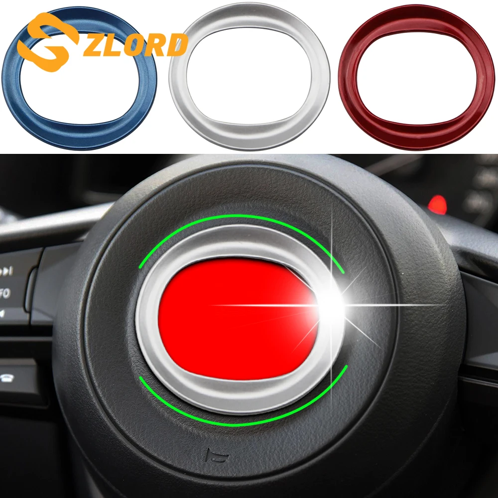 

Car Styling Steering Wheel Logo Frame Cover Trim for Mazda 3 6 M3 M6 AXELA Atenza CX-3 CX-4 CX-5 2014 2015 2016 2017 2018 Parts