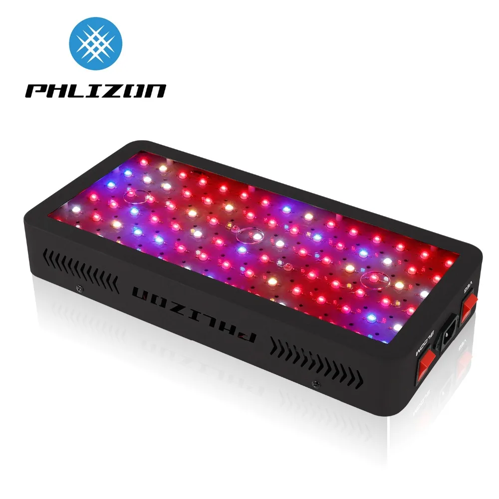 Phlizon 600 Вт 900 W 1200 W LED растущий свет для растений полный спектр двойной переключатель для комнатных цветов роста аквариум