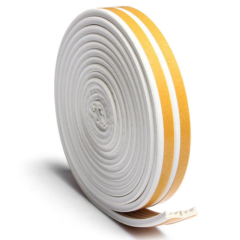 

5M D/E/P Type Foam Weather Draught Excluder Self Adhesive Window Door Seal Strip Perfect For Doors And Window Frames