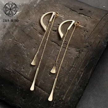 

Vintage Gold Color Hanging Earrings For Women's Jewelry Female Statement Suspension Pendientes Unusual Decoration Accessories