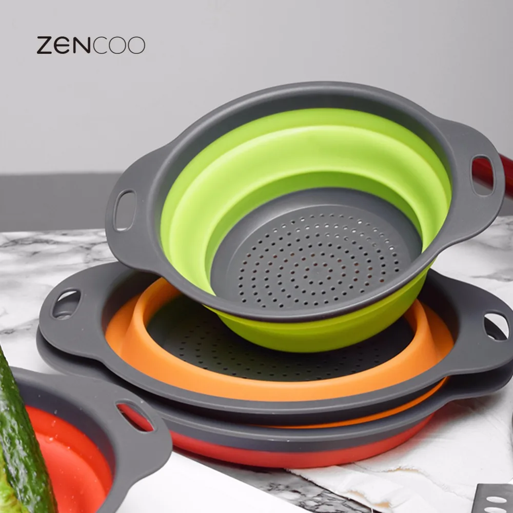 Buy ZENCOO Collapsible Colanders Food Grade Silicone