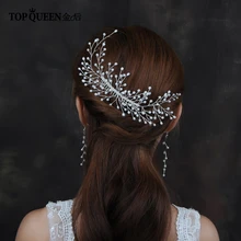 TOPQUEEN HP182 свадебный тиара свадебный гребень для волос головной убор невесты украшения для волос ручной работы хрустальные свадебные аксессуары для волос