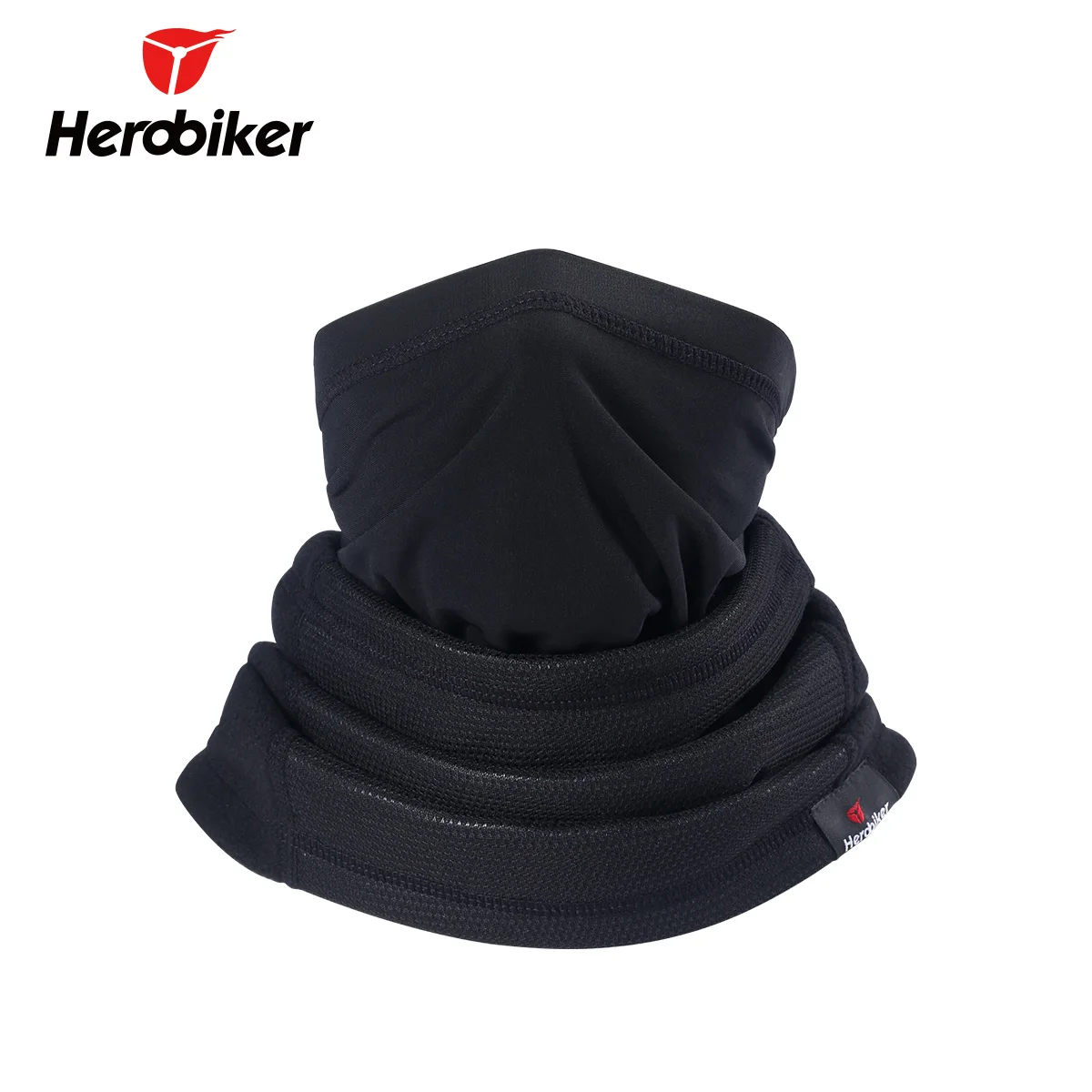

HEROBIKER Black Motorcycle Face Mask Windproof Ski Mask Autumn Winter Thermal Fleece Headwear Military Tactical Motorcycle Mask