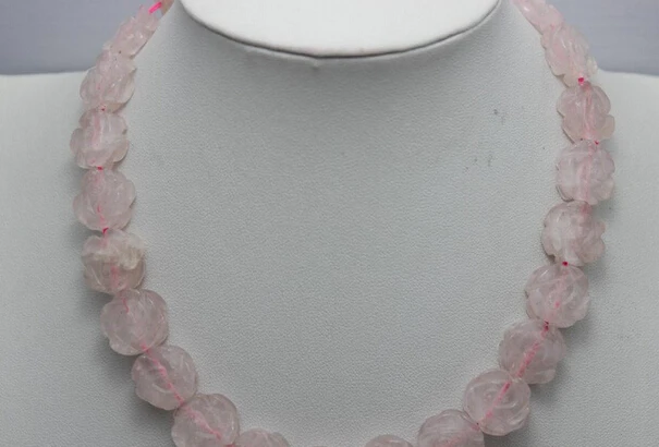 

FREE SHIPPING>>>@@ 11.21 Pink coin Rose Quartz necklace DIY material 14mm Discount 35%
