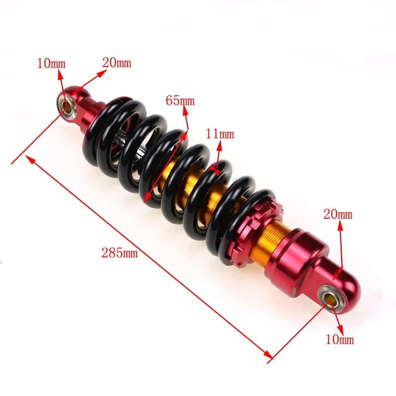 TDPRO мотоциклетный амортизатор задняя подвеска 285 мм пружинный амортизатор 980LBS для скутера Dirt Pit Bike 110cc 125cc квадроциклы