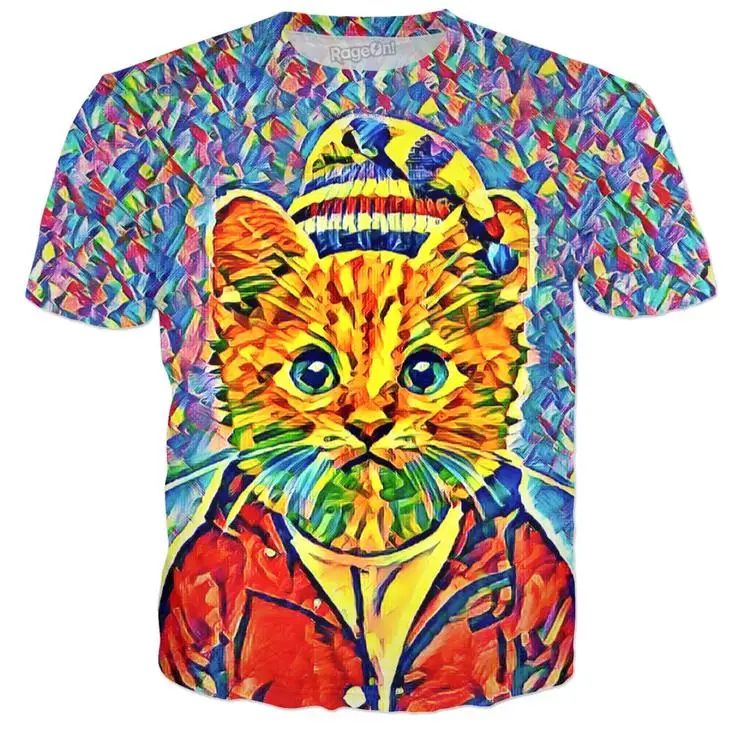 Vibing Cat хип хоп Harajuku футболка графическая модная футболка повседневные топы космическая галактика удобные футболки