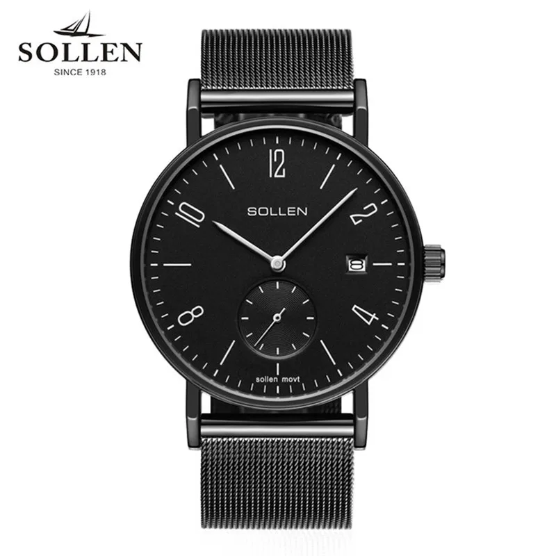 

SOLLEN Watches Top Brand Luxury Steel Casual Quartz Watch