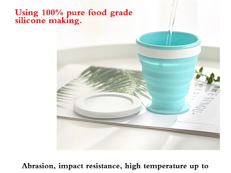 10 Foldable Silicone Cup Water Bottle Mug Free Sport Outdoor Drinkware  Collapsible Drinking Bottle Coffee Mug For Kid Student 100250350ml