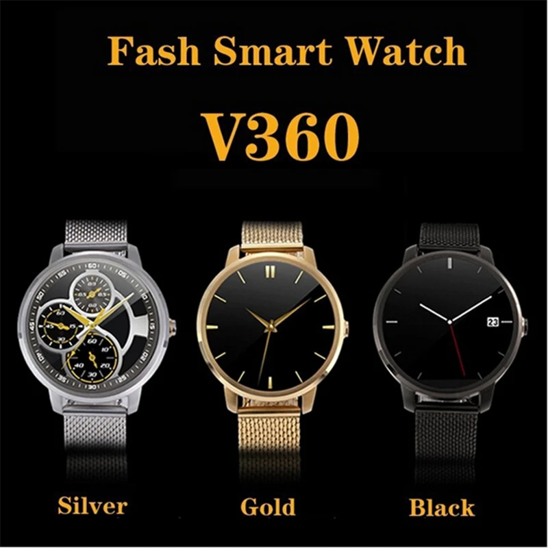 

2017 New V360 Smart Watch For Apple iPhone Huawei Android ios Smartwatch with Siri function update DM360 support Dutch Hebrew