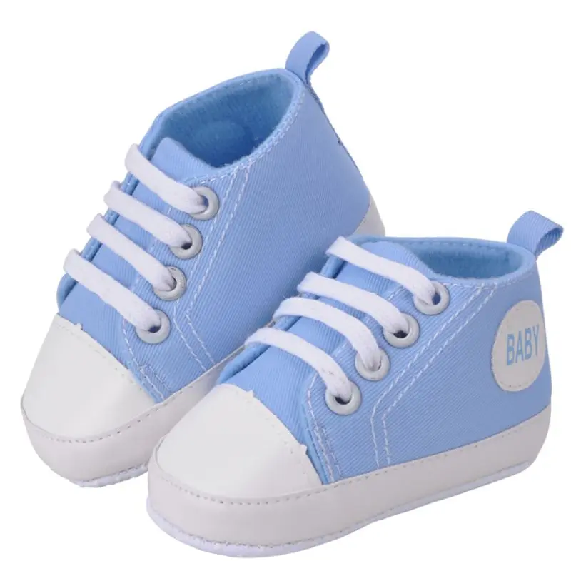 Модная детская обувь тканевая детская кроссовки для девочек и мальчиков Prewalker Брендовая детская обувь от 0 до 18 месяцев - Цвет: Синий