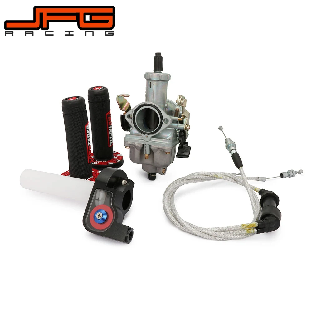 30mm PZ30 Carburetor Gas Power Jet Accelerating Pump Visiable Transparent Throttle Settle Dual
